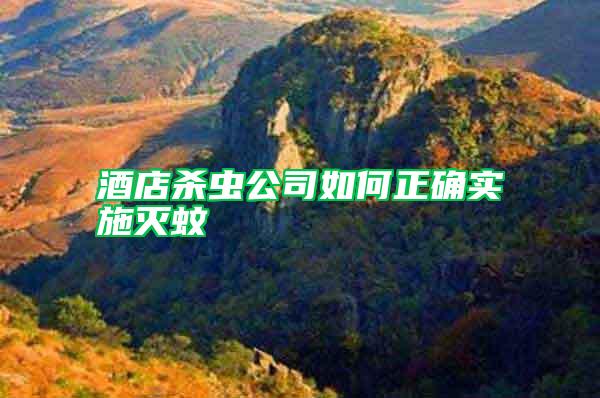 酒店殺蟲公司如何正確實(shí)施滅蚊