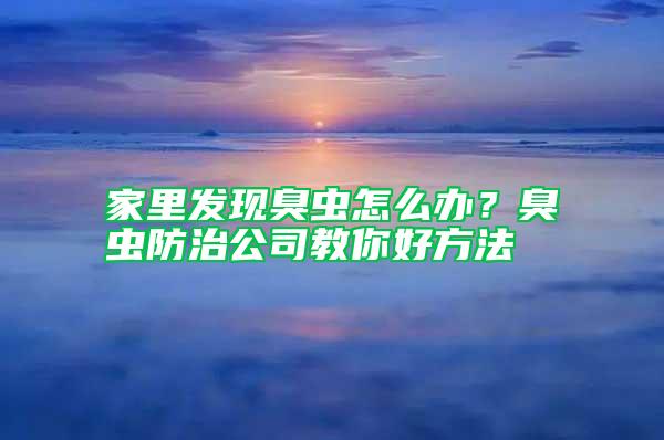 家里發現臭蟲怎么辦？臭蟲防治公司教你好方法