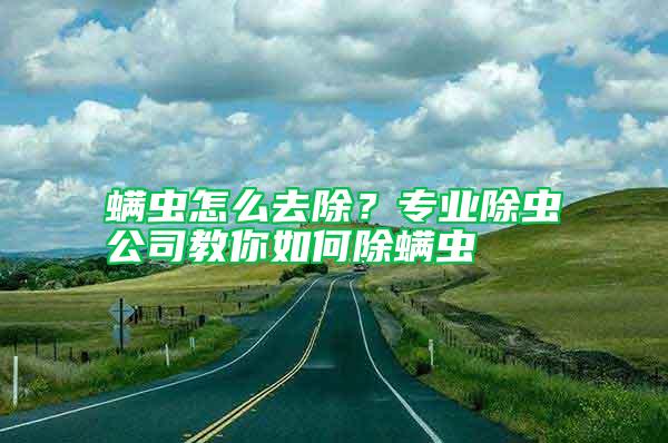 螨蟲怎么去除？專業(yè)除蟲公司教你如何除螨蟲