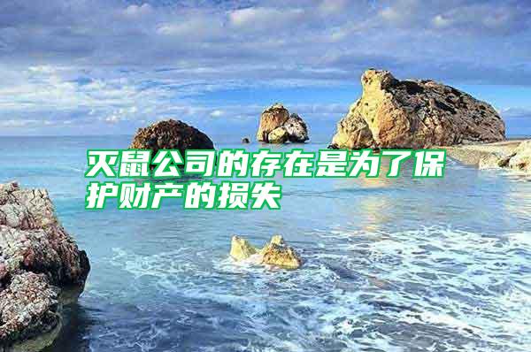 滅鼠公司的存在是為了保護(hù)財(cái)產(chǎn)的損失