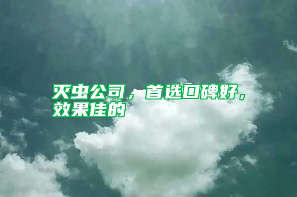 滅蟲公司，首選口碑好，效果佳的