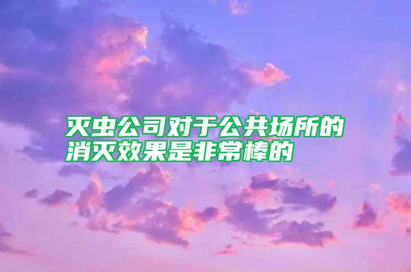 滅蟲公司對(duì)于公共場(chǎng)所的消滅效果是非常棒的