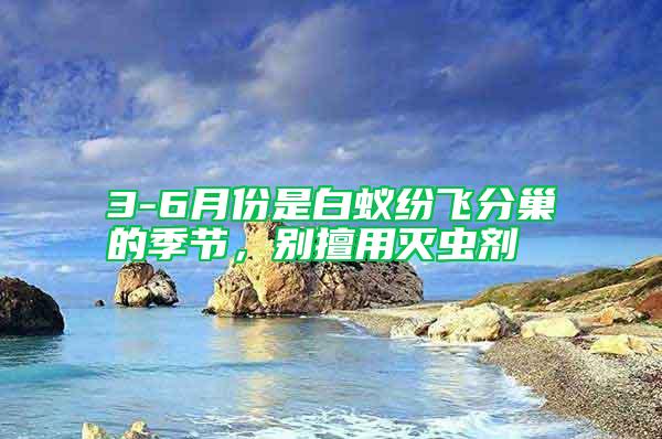 3-6月份是白蟻紛飛分巢的季節，別擅用滅蟲劑