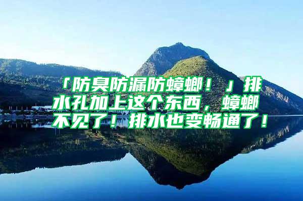 「防臭防漏防蟑螂！」排水孔加上這個東西，蟑螂不見了！排水也變暢通了！
