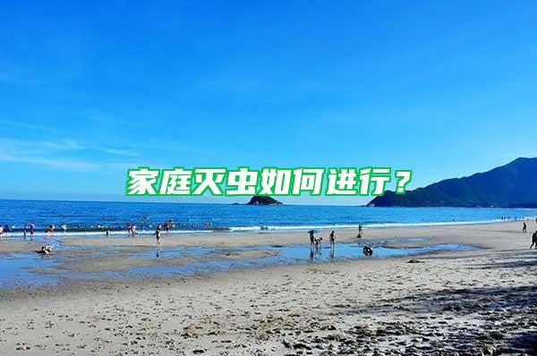 家庭滅蟲如何進行？