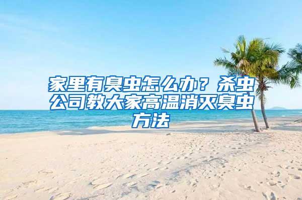 家里有臭蟲怎么辦？殺蟲公司教大家高溫消滅臭蟲方法