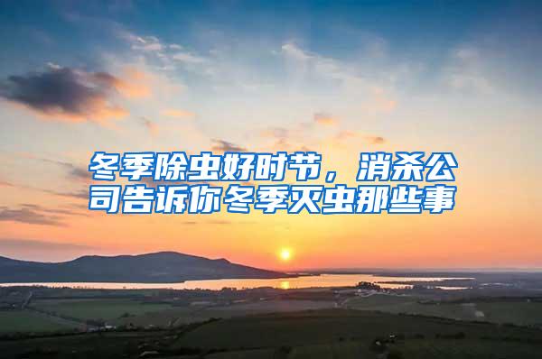 冬季除蟲好時(shí)節(jié)，消殺公司告訴你冬季滅蟲那些事