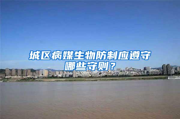 城區病媒生物防制應遵守哪些守則？