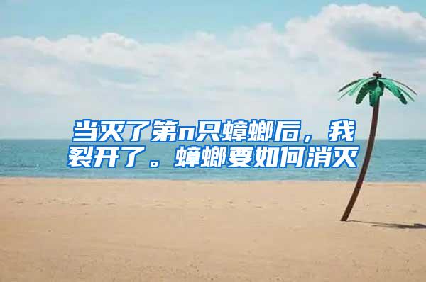 當滅了第n只蟑螂后，我裂開了。蟑螂要如何消滅