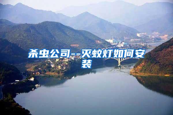 殺蟲(chóng)公司--滅蚊燈如何安裝