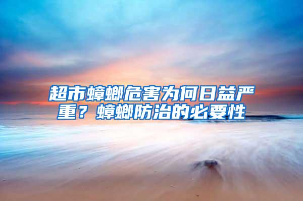 超市蟑螂危害為何日益嚴重？蟑螂防治的必要性