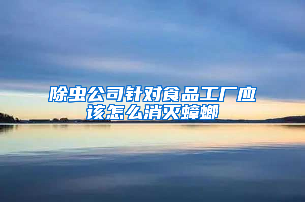 除蟲(chóng)公司針對(duì)食品工廠應(yīng)該怎么消滅蟑螂