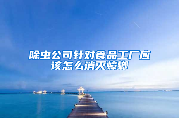 除蟲公司針對食品工廠應(yīng)該怎么消滅蟑螂