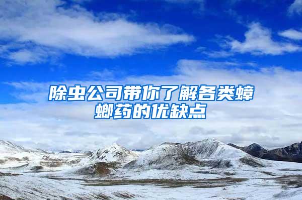 除蟲公司帶你了解各類蟑螂藥的優(yōu)缺點(diǎn)