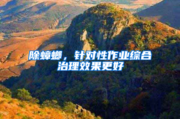 除蟑螂，針對(duì)性作業(yè)綜合治理效果更好