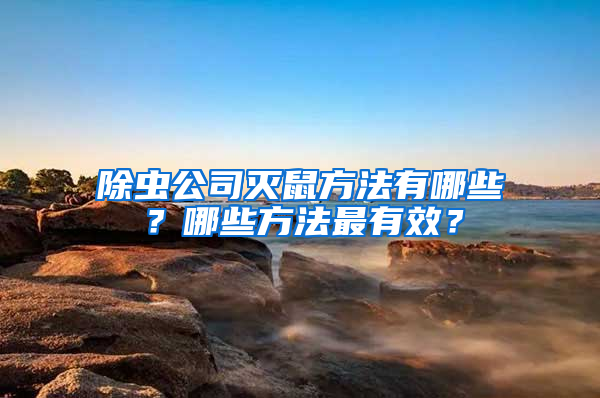 除蟲(chóng)公司滅鼠方法有哪些？哪些方法最有效？