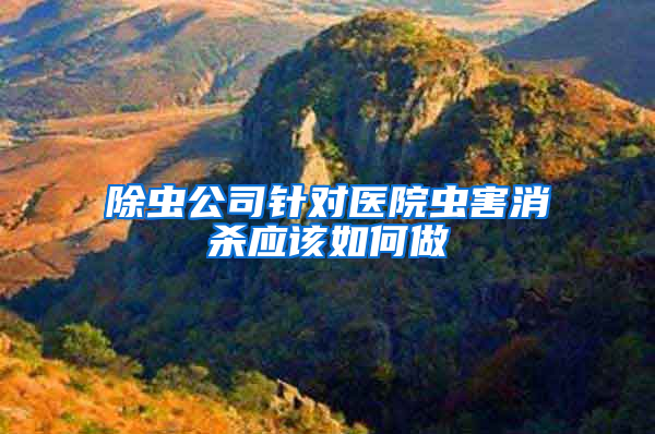 除蟲公司針對醫(yī)院蟲害消殺應該如何做