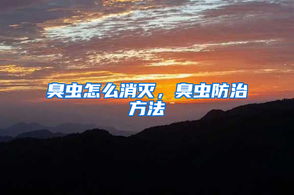 臭蟲(chóng)怎么消滅，臭蟲(chóng)防治方法